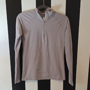 Athleta Gray Textured Knit Top